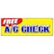 Signmission FREE A/C CHECK BANNER SIGN air conditioning ac auto repair car shop B-72 Free Ac Check - alternate 1